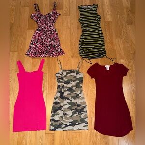 Bundle of 5 NEW mini dresses